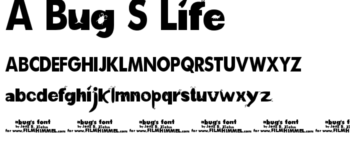 a bug's life Font Fancy Various